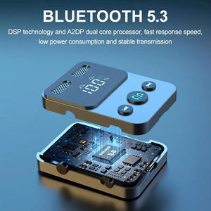 Bochara 2 en 1 <span class=keywords><strong>adaptateur</strong></span> émetteur et récepteur Audio Aux Audio 3.5mm Jack <span class=keywords><strong>adaptateur</strong></span> mains libres pour haut-parleur de voiture <span class=keywords><strong>TV</strong></span> PC <span class=keywords><strong>casque</strong></span> - Product Image 5