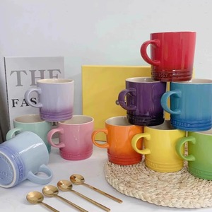 Taza de cerámica de 301-400 ml con tapa apta para microondas para beber té y agua, ideal para regalar. - Product Image 3