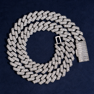 Custom 18MM Miami Cuban Link Chain VVS Moissanite Lab Diamond Look Iced Out Hip Hop <b>Statement</b> <b>Necklace</b> for Men - Product Image 2