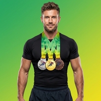Médailles personnalisées en métal moulé sous pression 3D pour triathlon, marathon, course à pied, publicité sportive, avec impression typographique