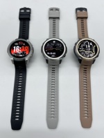 Montre connectée robuste de haute qualité, étanche, pour hommes, écran tactile AMOLED HD de 1,43'', grand écran, avec SOS, GPS, batterie 500 mAh