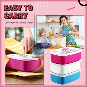 Contenitore per Pranzo in Plastica per Sublimazione, Sicuro per Alimenti, <span class=keywords><strong>con</strong></span> 2 <span class=keywords><strong>Scomparti</strong></span> - Product Image 3