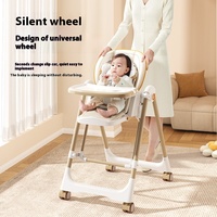 Deux-en-un multifonctionnel en plastique chaise berçante pliante bébé Table à manger ménage siège pliant chaises hautes rehausseurs enfants