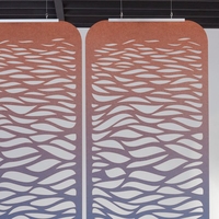 Diviseurs acoustiques suspendus mobiles en feutre PET, cloisons murales, cloisons suspendues au plafond pour appartements, NRC 0.9, design 3D