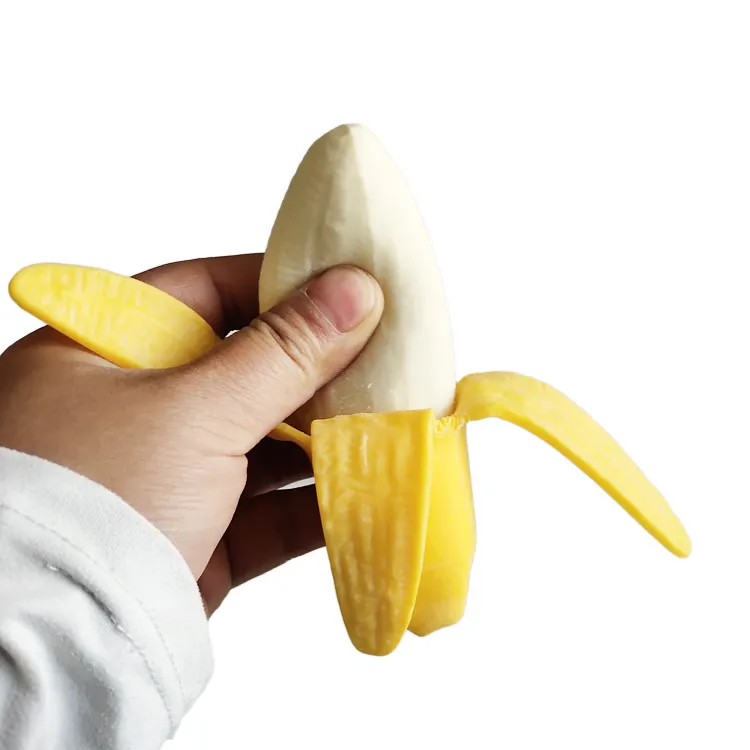 Brinquedos de descompressão para apertar, brinquedo de ventilação de frutas banana para alívio do estresse, 2021