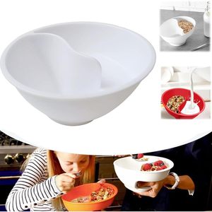 <b>Cereal</b> Bowl With Two Compartments Red For Child Home Use - Product Image 4