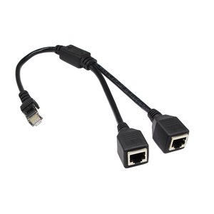 Cable Ethernet Cat5 en Forma de Y de 0.25m, RJ45 Macho a Doble Hembra, Divisor para Conexión de Red - Product Image 3
