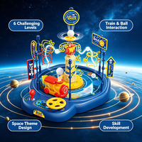 Machine de jeu de train spatial personnalisable avec boule flottante, kit de montage DIY, jouet éducatif pour enfants, défi de puzzle interactif