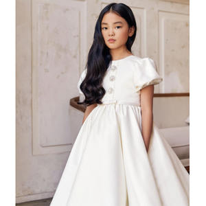 <span class=keywords><strong>Vestido</strong></span> <span class=keywords><strong>de</strong></span> Fiesta <span class=keywords><strong>de</strong></span> Cumpleaños <span class=keywords><strong>de</strong></span> Diseño Simple hasta la Rodilla, <span class=keywords><strong>Vestido</strong></span> <span class=keywords><strong>de</strong></span> Niña con Mangas Abullonadas, Ropa Elegante, <span class=keywords><strong>Vestido</strong></span> <span class=keywords><strong>de</strong></span> Satén para <span class=keywords><strong>Primera</strong></span> Comunión para Niñas - Product Image 4