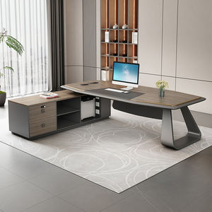 Escritorio de oficina en forma de L personalizado de alta calidad, muebles de oficina de lujo, escritorio de madera, escritorios Boss, mesa de oficina ejecutiva, mesa Modular - Product Image 3