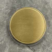 Pièces de défi vierges en métal personnalisées, en laiton mat, avec bord gravé au laser, pour la gravure