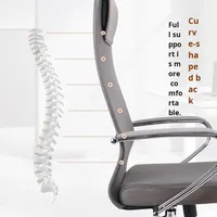 Chaise de bureau pivotante ergonomique confortable avec revêtement souple en PVC et tissu maillé, réglable en hauteur, vente en gros d'usine