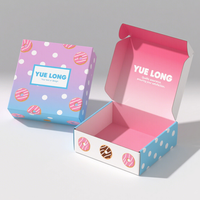 Conception Personnalisée Logo Eco Friend Impression de Qualité Alimentaire Pliable Gâteau Alimentaire Cookie Pain Pâtisserie Donut Macaron Boîtes d'Emballage en Papier