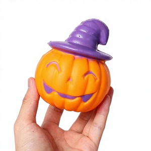 Hight Quality Pu Foam Halloween Pumpkin Slow Rebound Stress Relieve <b>Squeeze</b> Squishy Promotional Toys Birthday Gift for Kids - Product Image 3