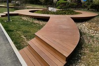 Plancher en bambou carbonisé moderne, antidérapant et résistant à l'usure, pour jardins, parcs, cours, terrasses et balcons