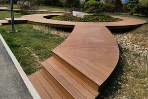 Tarima de Bambú Carbonizado Moderna Antideslizante y Resistente al Desgaste <span class=keywords><strong>para</strong></span> Jardín, Parque, Patios, Terrazas y Balcones - Product Image 5