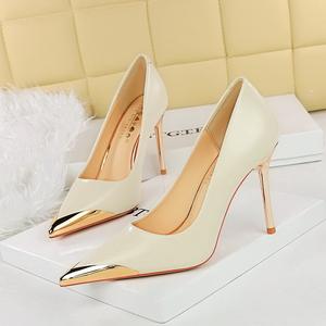 Zapatos de Mujer Antideslizantes con Cordones, de Tacón Bajo y Alto, con Punta Puntiaguda, Estilo Sexy para Banquete, Zapatos de Moda - Product Image 4