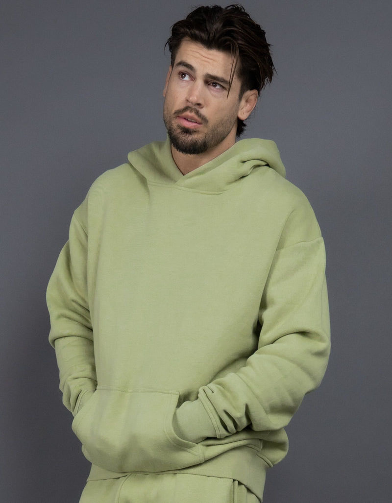 Sudadera con capucha verde fruta
