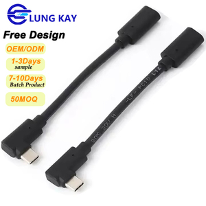 Lung Kay 90 Độ Gó<span class=keywords><strong>c</strong></span> Usb3.2 Loại <span class=keywords><strong>C</strong></span> Nam Nữ <span class=keywords><strong>C</strong></span>áp Mở Rộng 20Gbps Truyền Dữ Liệu Nhanh Chóng Sạ<span class=keywords><strong>c</strong></span> 100W 4K144hz Mở Rộng Dây - Product Image 1