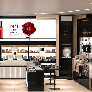 Espositore per Profumi Delicato per Negozi di Cosmetici K-beauty, Design d'Interni per Negozi di Skincare, Tavolo Espositivo Personalizzato per Profumi - Product Image 6