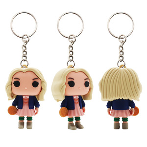 Llavero colgante para coche y bolso, merchandising de la serie de TV estadounidense, diseño de dibujos animados bonitos de <span class=keywords><strong>Stranger</strong></span> <span class=keywords><strong>Things</strong></span>, llavero de goma suave 3D emocionante - Product Image 5