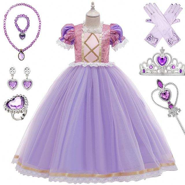 Vestido De Princesa Rapunzel Disney Disney-disfraz De Princesa