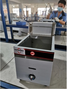 2024 Ventas CALIENTES productsGas freidora profunda de acero de pie cocina Hotel freidora profunda chips máquina de pollo 1-Tanque 1-cesta Freidora de Gas - Product Image 4