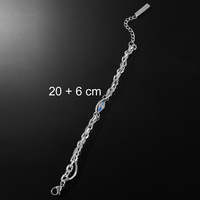 Bracelet à maillons en acier au titane double couche personnalisé pour hommes, cadeau de bijoux et de chaîne de mode en acier inoxydable populaire pour lui