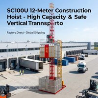 Elevador de Construcción con Motor Eléctrico Integrado Tipo U Patentado, con Bajo Costo de Mantenimiento para Edificios de Baja Altura