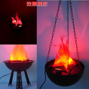 Sunshine Stage LED Simulation Flame Lamp Mini <b>Bar</b> Halloween Fire Basin Prop Indoor Decor Light - Product Image 2