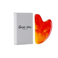 Le tableau de massage facial Gua Sha en forme de coeur en résine durable pour le massage du visage et du cou favorise la circulation sanguine soins de la peau muscles