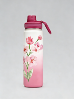Bouteille de sport de luxe en acier inoxydable 5D imprimée 710 ml, thermos de Noël isolé avec poignée et couvercle pour vélo