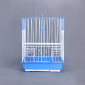 Özelleştirilebilir renkler Modern katı toz kaplı Birdcages taşınabilir demir tel kutusu Pet kafesleri evler nefes plastik tepsi - Product Image 4