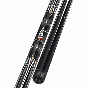 Queue de billard O'MIN Voyage professionnelle de haute qualité en ébène avec joint central, poignée robuste, incrustation élégante et poids léger - Product Image 5