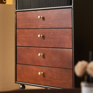 Mobile contenitore in <span class=keywords><strong>legno</strong></span> massello di lusso in stile antico francese, mobiletto nero <span class=keywords><strong>per</strong></span> soggiorno in stile americano - Product Image 6