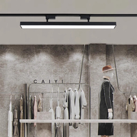 Luz de Riel Magnética LED COB Ajustable, Diseño Moderno de Tira Larga, Montaje en Superficie de Techo, Alto CRI 95, Luz de Relleno para Hotel