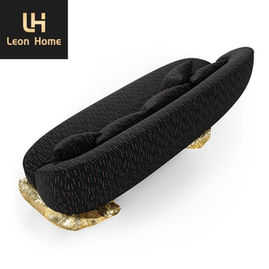 Hiện Đại Đơn Giản Sang Trọng Tùy Chỉnh Ý Sofa Chất Lượng Cao Brass Cơ Sở Sofa Biệt Thự Đồ Nội Thất Phòng Khách Sofa Set Mới Nhất Thiết Kế - Product Image 5