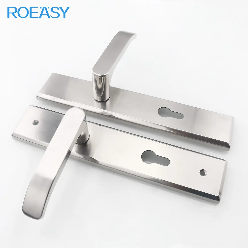 ROEASY Full Set 260MM Stainless Steel Privacy Door Security Entry Lever Mortise Hotel Handle Locks