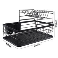Étendoir à vaisselle pliable antirouille domestique grand support de bol pour égouttoir automatique de cuisine avec accessoires