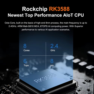 DEC-3588 mini-PC Android 12/13 Rockchip RK3588 <span class=keywords><strong>8K</strong></span> AI 8 cœurs 64 bits 32 Go NPU 6Tops Linux QT Debian 10/11 Ubuntu 18.04/20.04 AIoT - Product Image 2