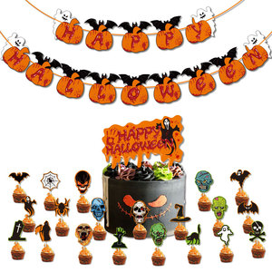 <span class=keywords><strong>D</strong></span>écorations de fête <span class=keywords><strong>d</strong></span>'Halloween : Bannière citrouille, Cake Topper, Ballons de bar, Accessoires de photobooth pour enfants, Fête <span class=keywords><strong>d</strong></span>'anniversaire <span class=keywords><strong>d</strong></span>'<span class=keywords><strong>horreur</strong></span> - Product Image 3