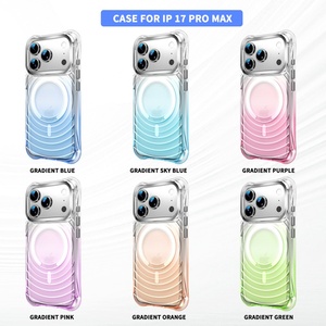 เคสโทรศัพท์ใสลายระลอกน้ำไล่เฉดสีแบบแม่เหล็กสำหรับ iPhone 17 Pro Max รองรับการชาร์จไร้สาย ป้องกันการกระแทก ขายส่ง - Product Image 2