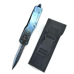 Couteau de poche à lame en acier 5GR13MOV, manche en alliage de zinc, couteau à lame automatique à ressort, couteau de plein air pour le camping tactique - Product Image 6