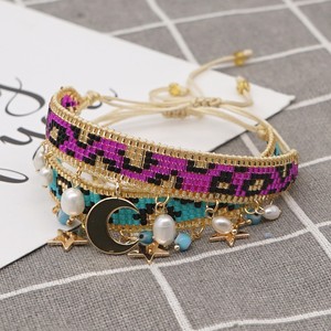 Go2boho Bracelets léopard pour les femmes mauvais œil <span class=keywords><strong>lune</strong></span> étoile charme bijoux bracelet Miyuki - Product Image 3