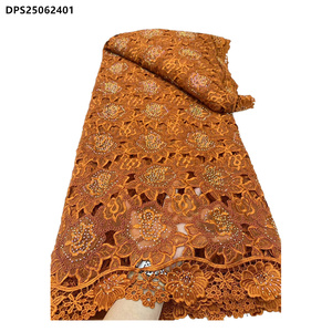 Latest African <strong>Soft</strong> Luxury Guipure <strong>Lace</strong> <strong>Fabric</strong> Nigerian Flower Pattern Guipure Cord <strong>Lace</strong> <strong>Fabric</strong> - Product Image 1