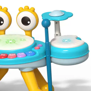 Dowellin, juguetes musicales educativos para edades tempranas para bebés, juego de instrumentos musicales multifuncionales, juguetes electrónicos de tambor de <span class=keywords><strong>Jazz</strong></span> con micrófono - Product Image 6