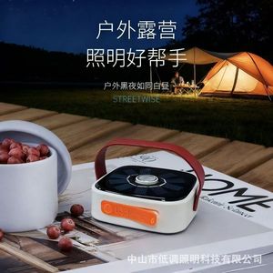 Lampe de camping solaire Iridescence 40x40 LED rechargeable, lampe suspendue pour tente extérieure, éclairage d'urgence - Product Image 2