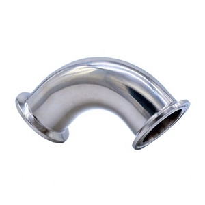 Hot Bán 3.5 \ "Vệ Sinh Thép Không Gỉ Tri Kẹp 90 Khuỷu Tay 2-Ống Phụ Kiện Với Vệ Sinh Van Mặt Bích Khuỷu Tay - Product Image 2