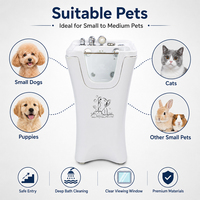 Station de lavage pour chien Dpbathe, baignoire en acrylique transparente pour la surveillance des animaux de compagnie