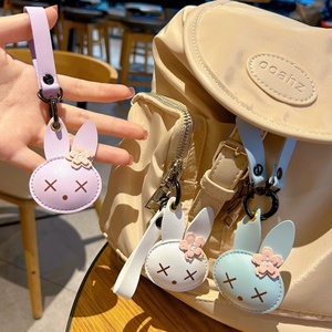 Lovely Animal Car Key Decoration Souvenir Gifts High Quality Women Handbag Charms Soft PU <b>Leather</b> Cute Cartoon Bunny <b>Keychain</b> - Product Image 2